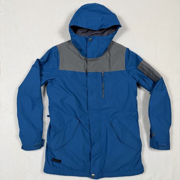 Burton Jackets & Blazers - Burton White Collection Snowboard Jacket Mens M Blue Gray Ski Coat Waterproof